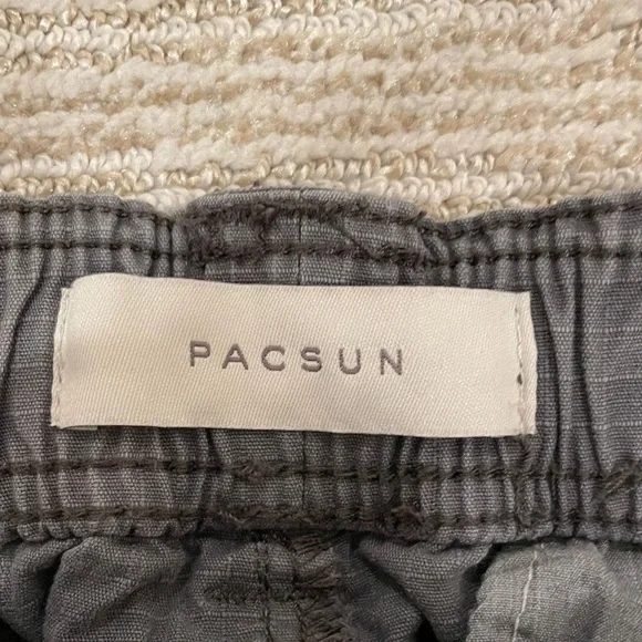 PacSun Grey Baggy Cargos Elastic Waist Jean  Size XS - Picture 6 of 7